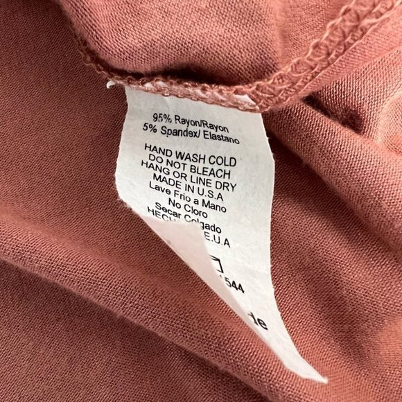 Mai Soli Womens Shift Dress Rose Stretch Scoop Neck Half Sleeve Tie Size XL New - Picture 10 of 11